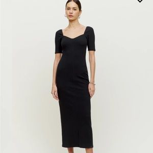 NWT Reformation black Koda Knit Dress S